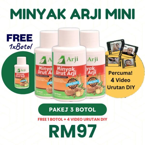 PAKEJ 3 BOTOL + PERCUMA 1 BOTOL